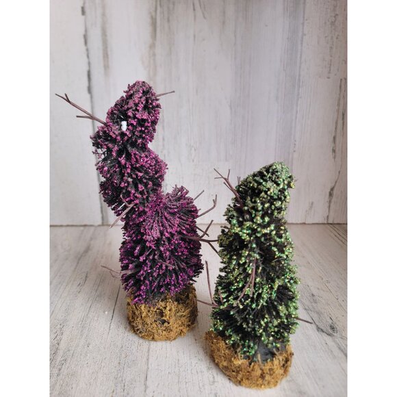 Dept 56 Halloween glitter spooky topiary Xmas‎ village set - Picture 5 of 6